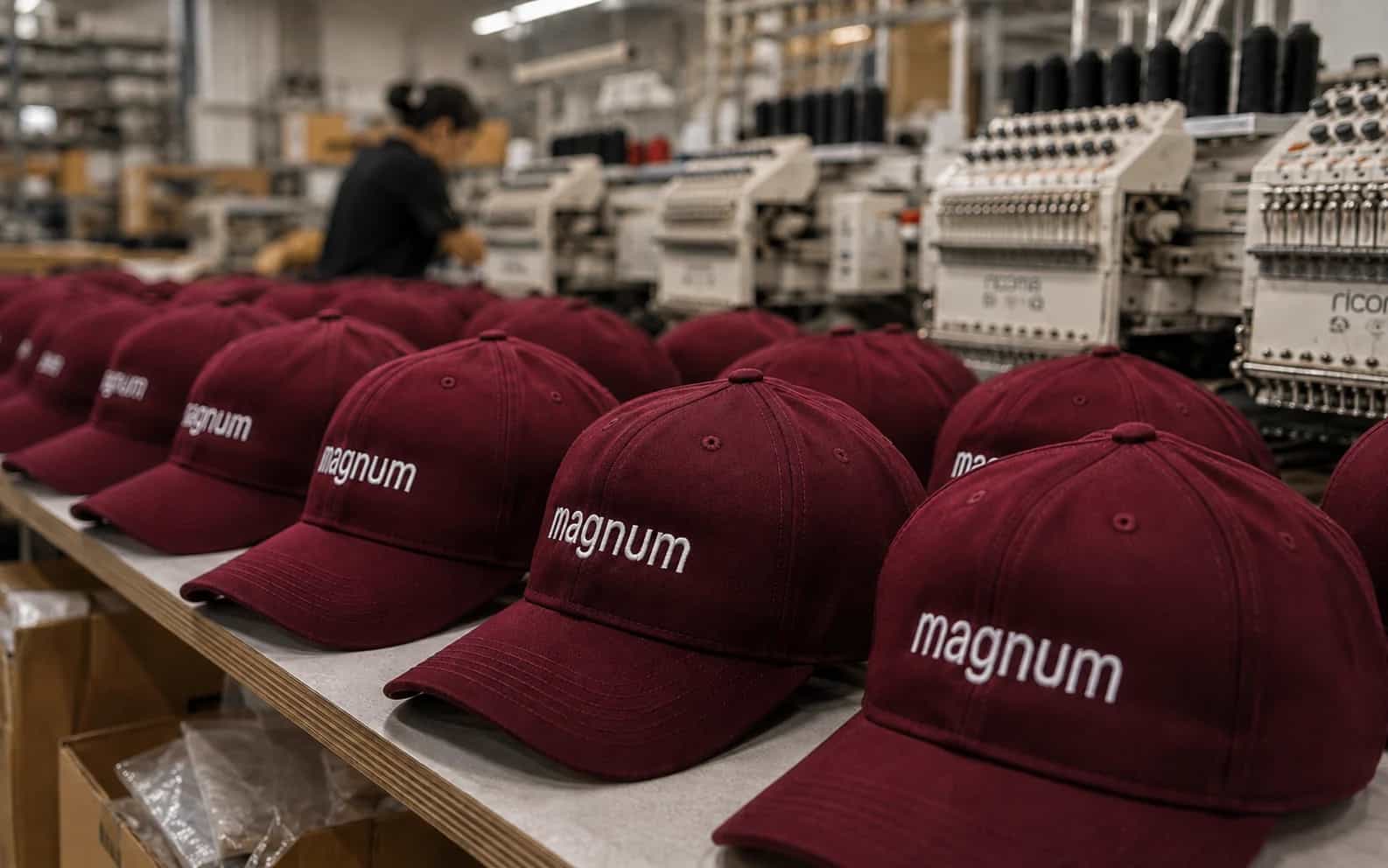 4 000 кепок с вышивкой для Magnum