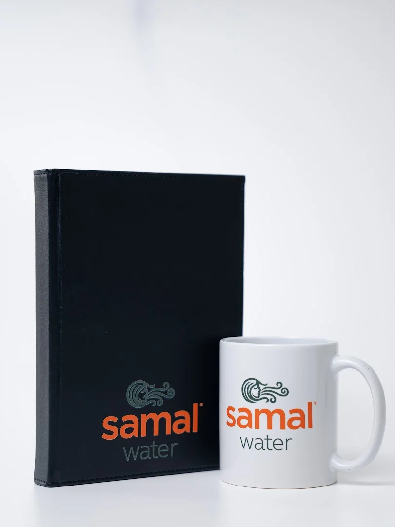 Samal Water — кружка и блокнот